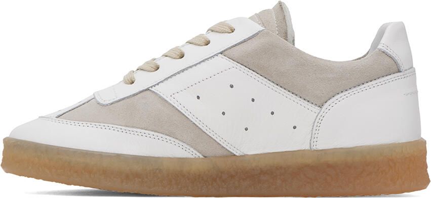 MM6 Maison Margiela White Court Sneakers - Picture 3