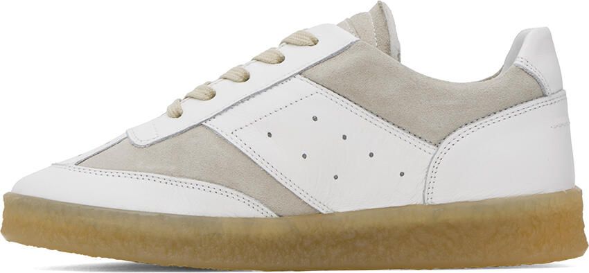 MM6 Maison Margiela White Court Sneakers - Picture 3