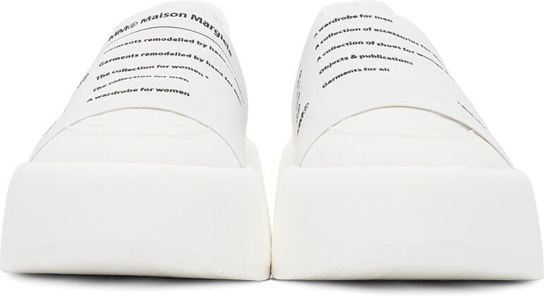 MM6 Maison Margiela White Logo Platform Sneakers - Picture 3