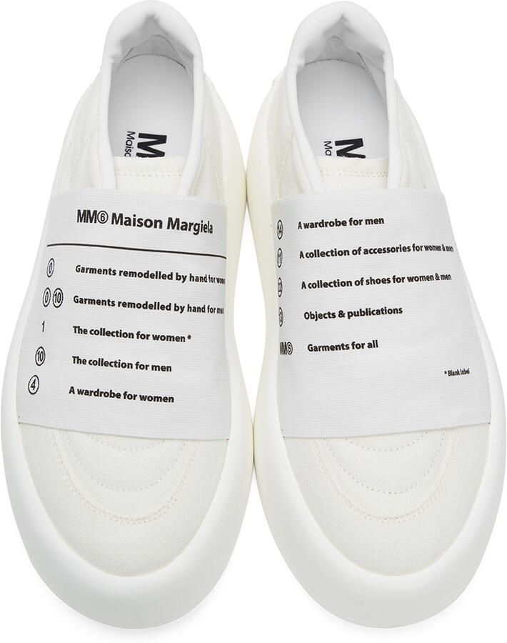 MM6 Maison Margiela White Logo Platform Sneakers