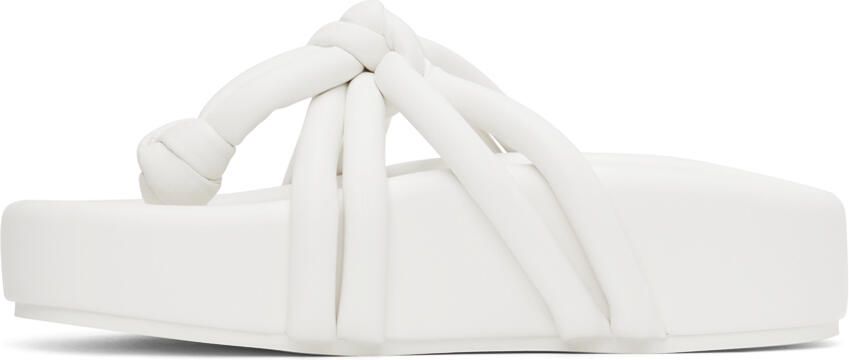 MM6 Maison Margiela White Mignon Platform Sandals - Picture 2