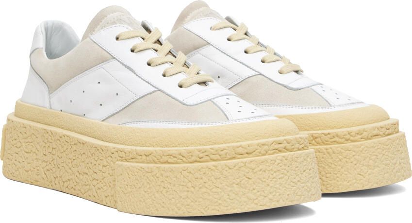 MM6 Maison Margiela White Platform Sneakers - Picture 2