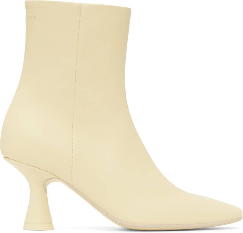 MM6 Maison Margiela Off-White 6-Stamp Boots - Picture 5