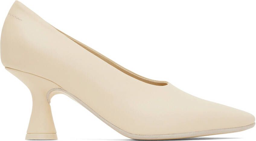 MM6 Maison Margiela Off-White 6-Stamp Heels