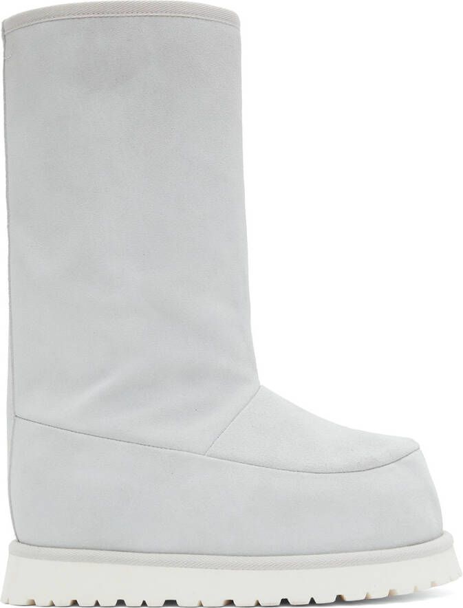 MM6 Maison Margiela Off-White Suede Boots - Picture 2