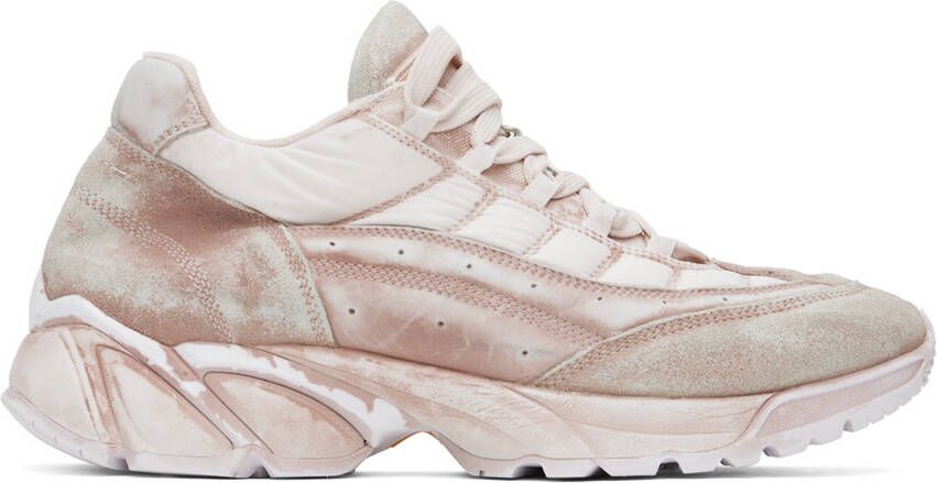 MM6 Maison Margiela Pink Distressed Sneakers - Picture 5