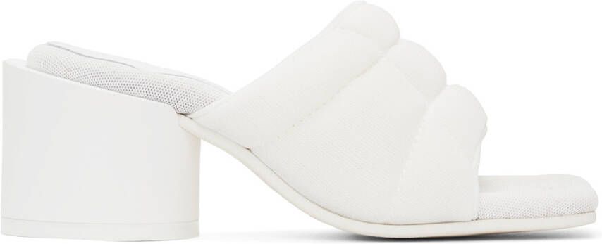 MM6 Maison Margiela White Clinic Heeled Sandals - Picture 5