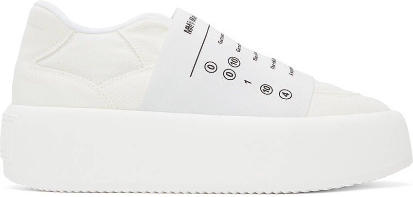 MM6 Maison Margiela White Logo Platform Sneakers - Picture 5