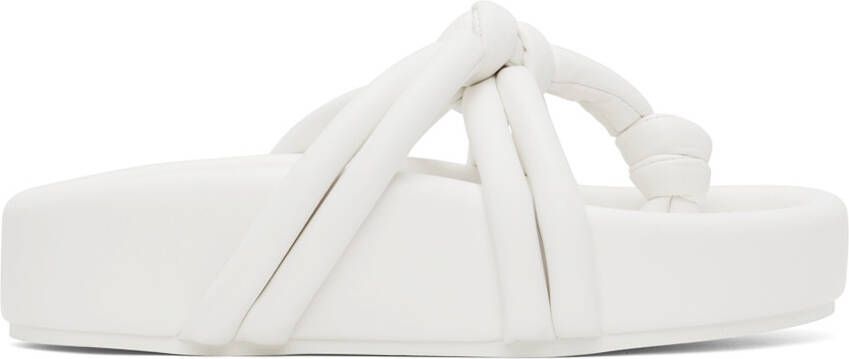 MM6 Maison Margiela White Mignon Platform Sandals - Picture 5