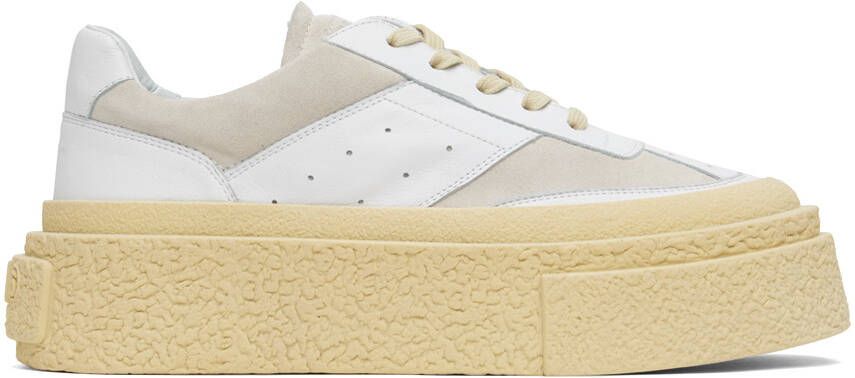 MM6 Maison Margiela White Platform Sneakers - Picture 5