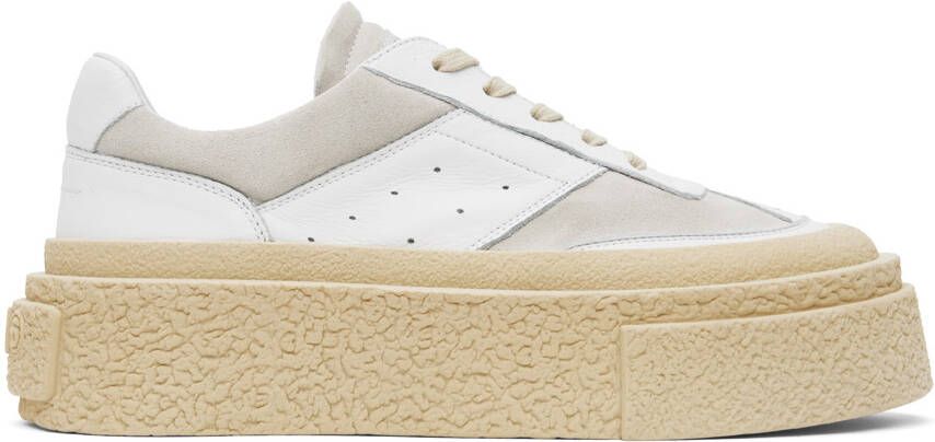 MM6 Maison Margiela White Platform Sneakers - Picture 5