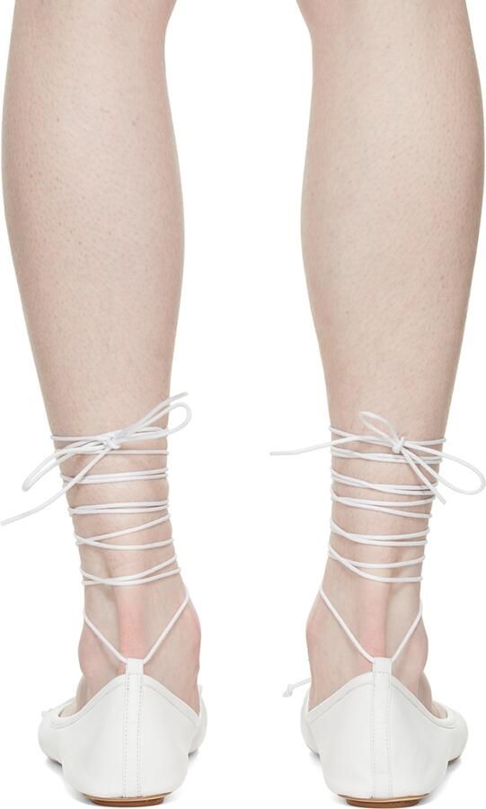 Molly Goddard White Albie Ballerina Flats - Picture 5