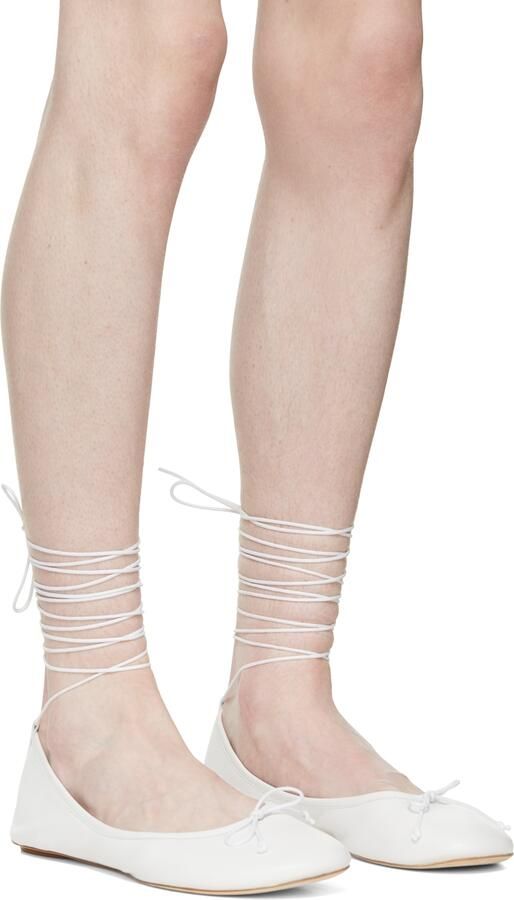 Molly Goddard White Albie Ballerina Flats - Picture 3