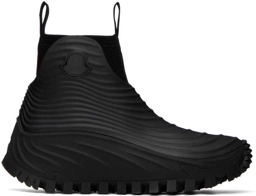 Moncler Black Aqua High Rain Boots