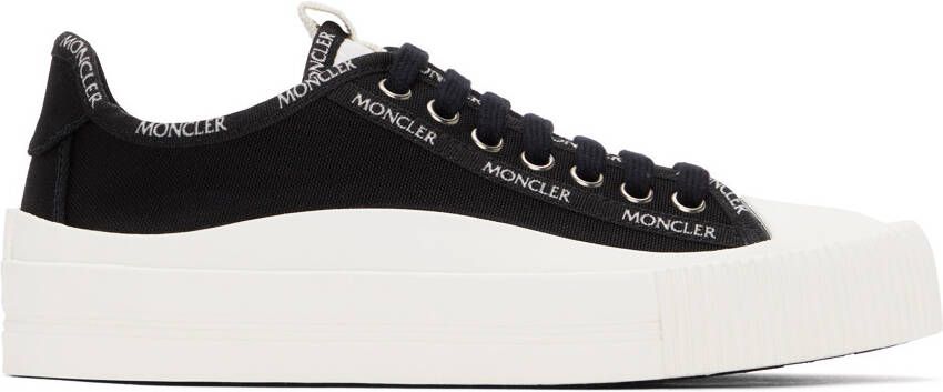 Moncler Black Canvas Glissiere Sneakers - Picture 5