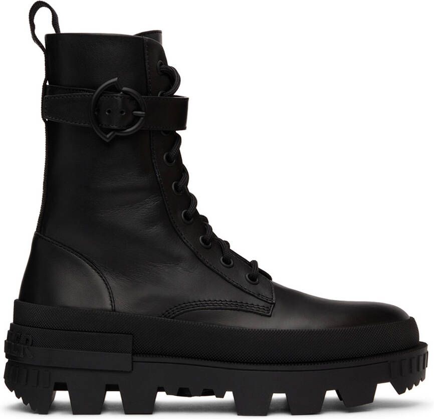 Moncler Black Carinne Lace-Up Boots - Picture 5