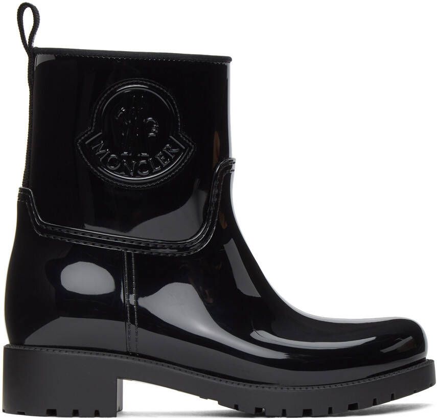 Moncler Black Ginette Rubber Boots - Picture 3