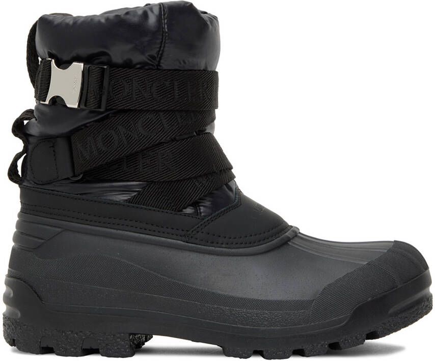 Moncler Black Summus Belt Chelsea Boots