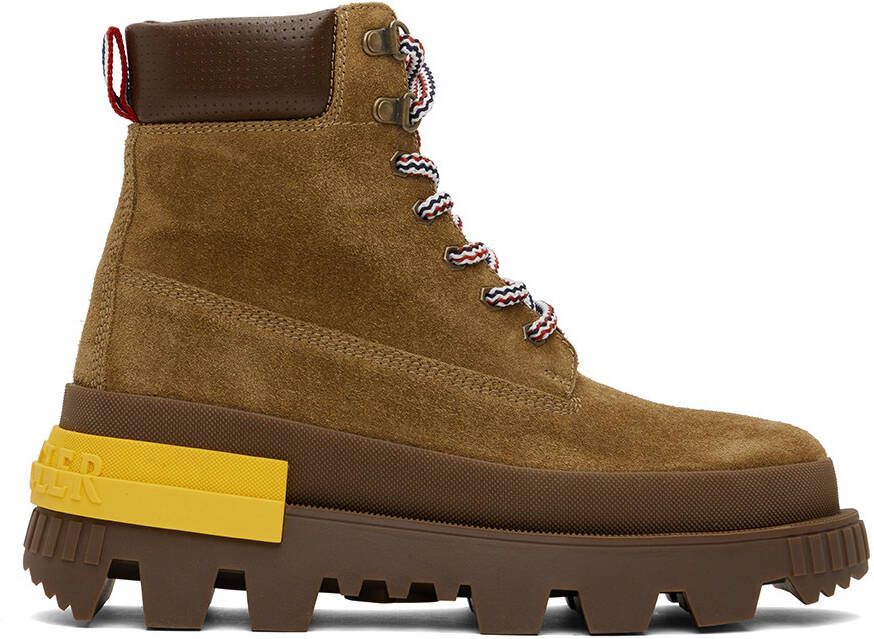 Moncler Brown Mon Corp Boots - Picture 5