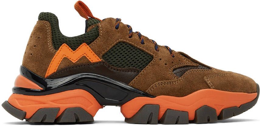 Moncler Enfant Kids Khaki & Orange Leave No Trace Sneakers - Picture 4
