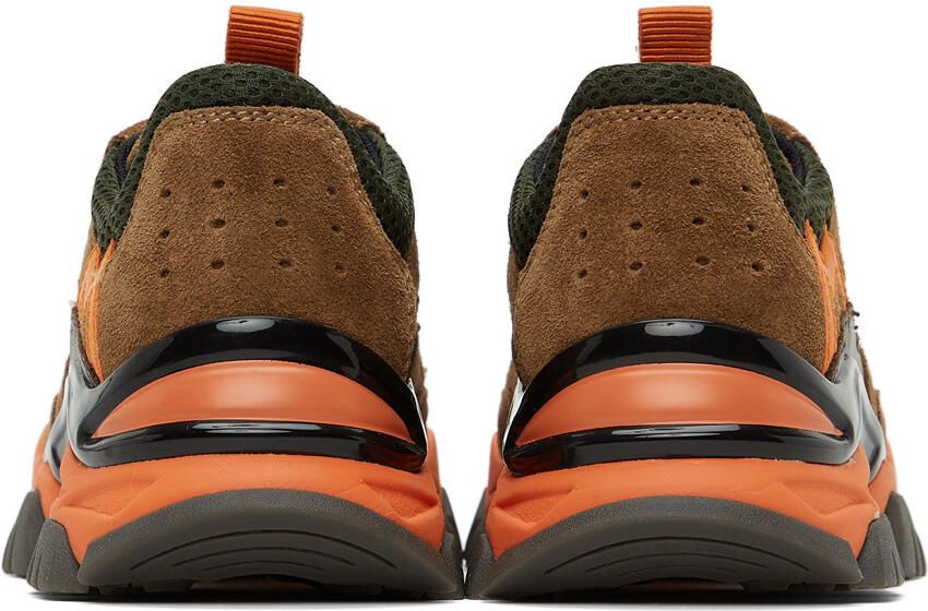 Moncler Enfant Kids Khaki & Orange Leave No Trace Sneakers