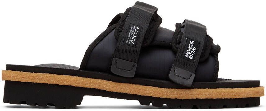 Moncler Genius 2 Moncler 1952 Black Moto Mountain Sandals - Picture 5