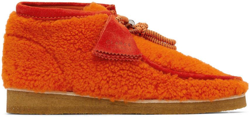 Moncler Genius 2 Moncler 1952 Orange Clarks Edition Wallabee Boots - Picture 5