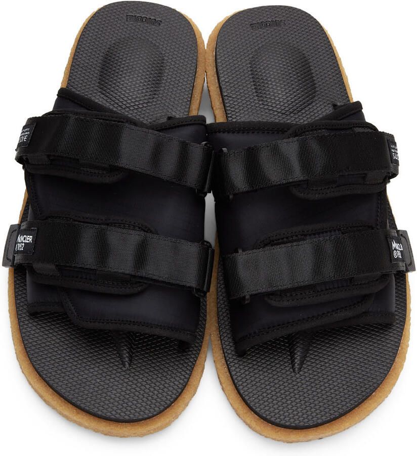 Moncler Genius 2 Moncler 1952 Black Moto Mountain Sandals