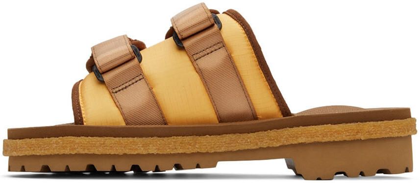 Moncler Genius 2 Moncler 1952 Orange & Tan Moto Mountain Sandals - Picture 3
