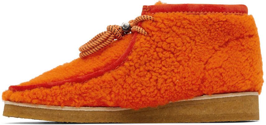 Moncler Genius 2 Moncler 1952 Orange Clarks Edition Wallabee Boots - Picture 3