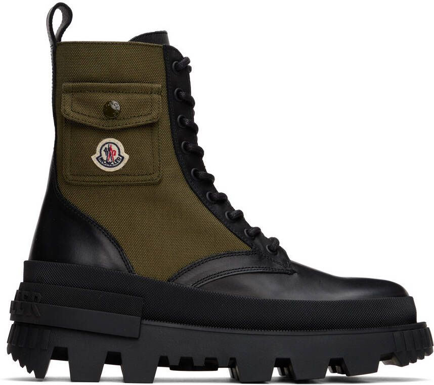 Moncler Khaki Konture Pocket Boots