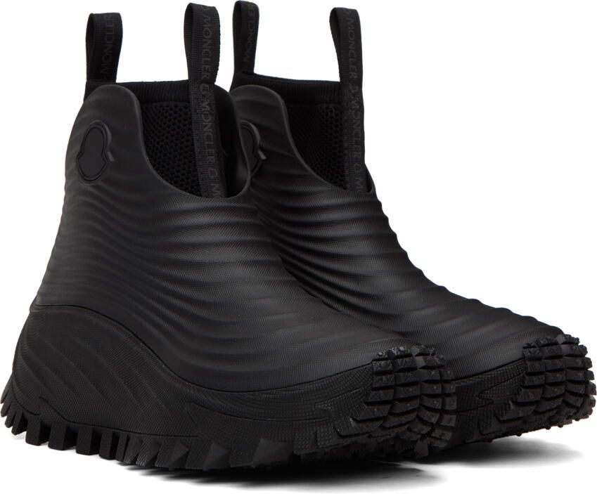 Moncler Black Aqua High Rain Boots - Picture 2