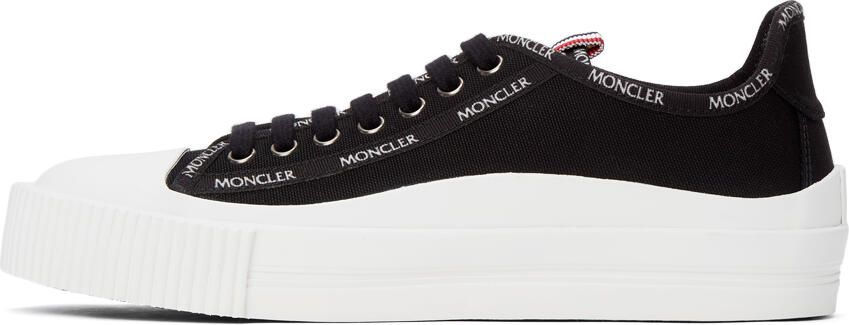 Moncler Black Canvas Glissiere Sneakers - Picture 4