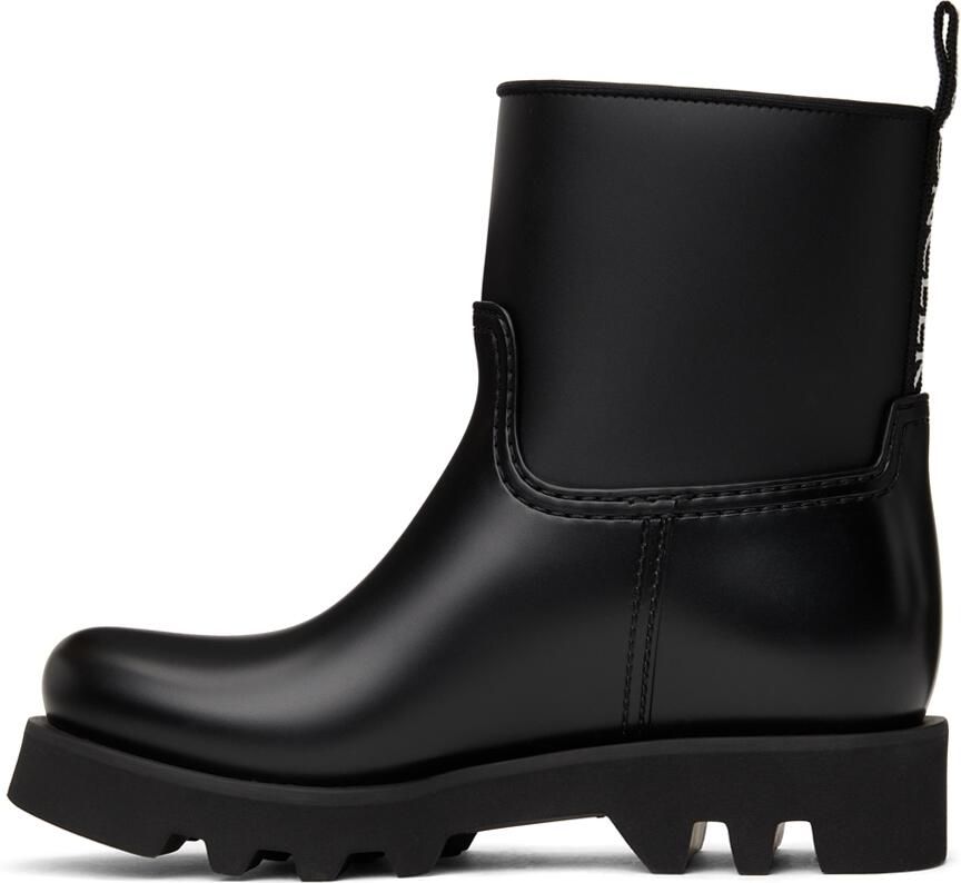 Moncler Black Ginette Matte Rubber Boots - Picture 2