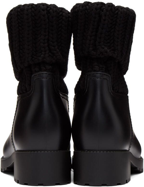 Moncler Black Knit Ginette Boots - Picture 4