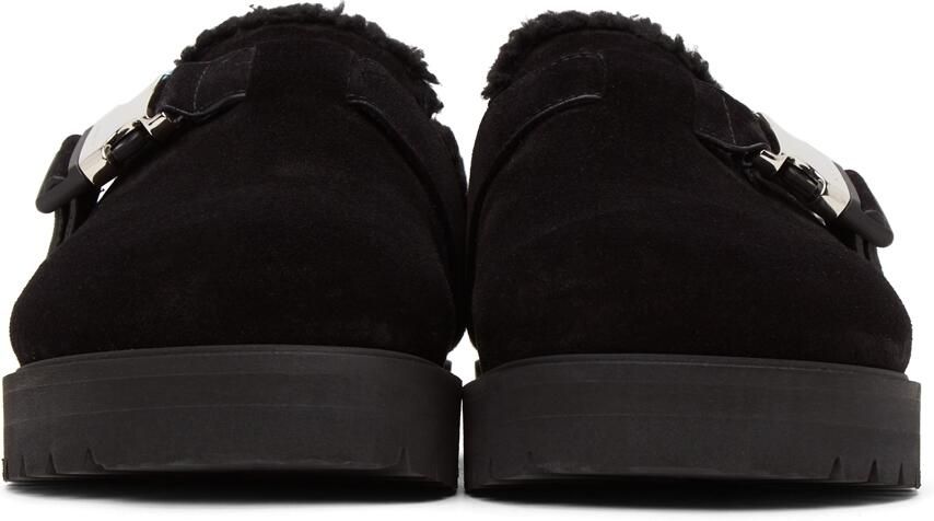 Moncler Black Suede Mon Mule Slides - Picture 3