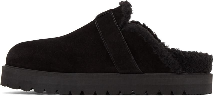 Moncler Black Suede Mon Mule Slides - Picture 4