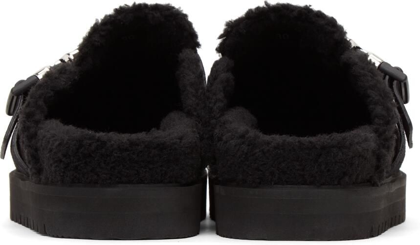 Moncler Black Suede Mon Mule Slides - Picture 2