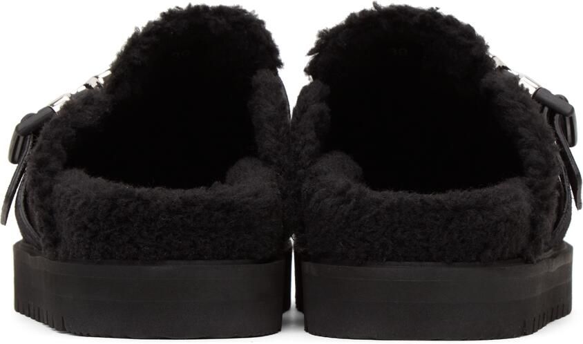 Moncler Black Suede Mon Mule Slides - Picture 2