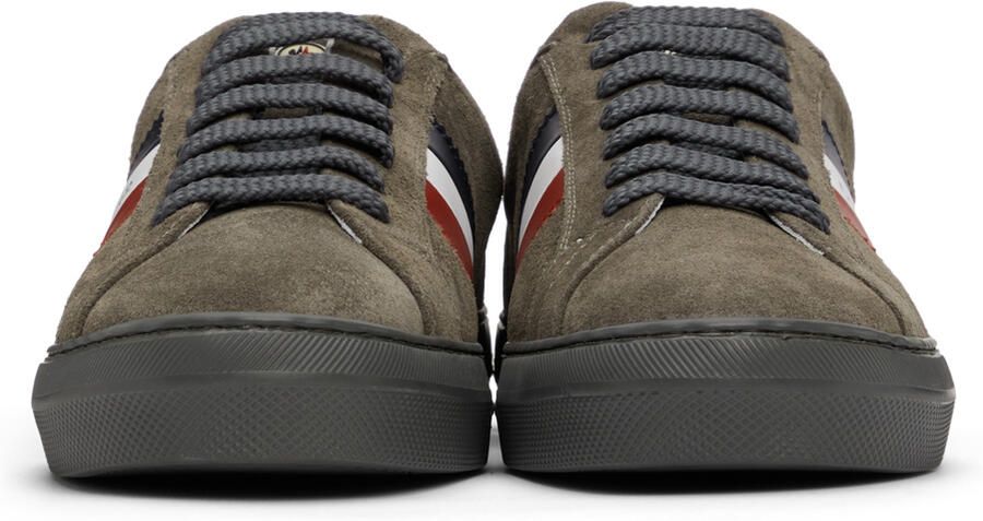 Moncler Grey Suede New Monaco Sneakers - Picture 2