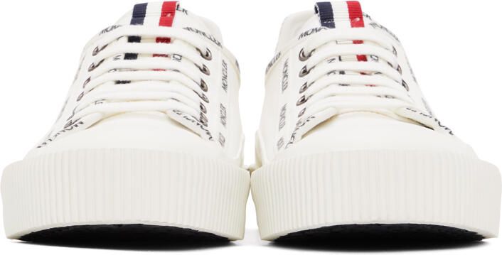Moncler Off-White Canvas Glissiere Sneakers - Picture 3