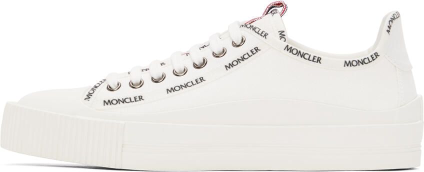 Moncler Off-White Canvas Glissiere Sneakers - Picture 2