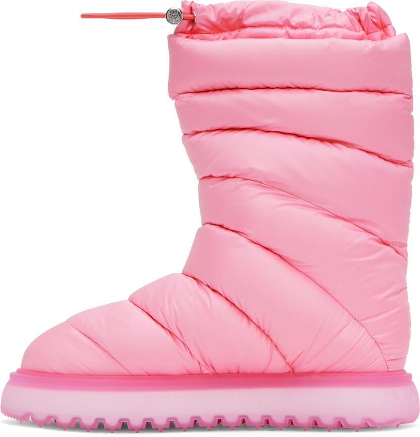 Moncler Pink Gaia Pocket Down Boots - Picture 2