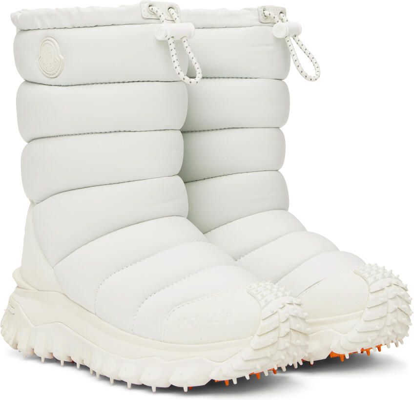 Moncler White Apres Trail High Snow Boots