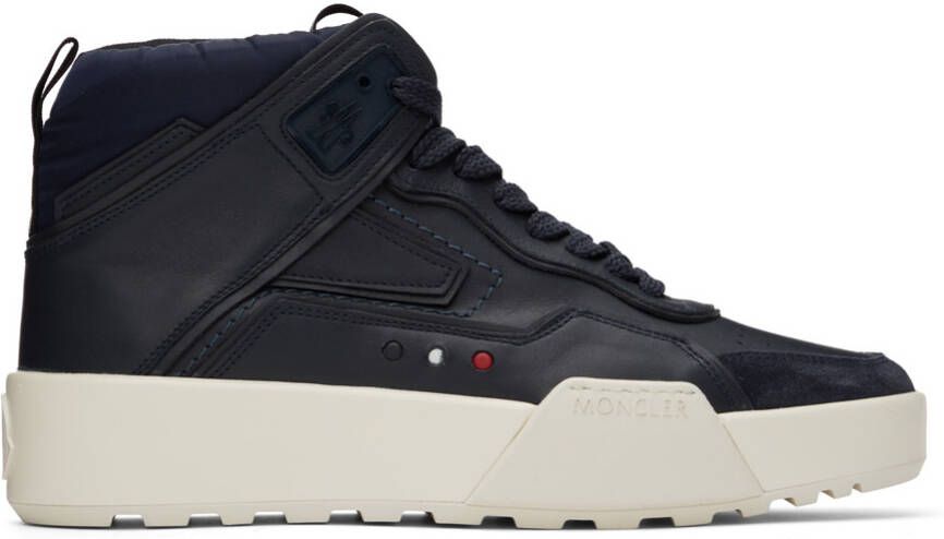 Moncler Navy Promyx Space High Sneakers - Picture 2