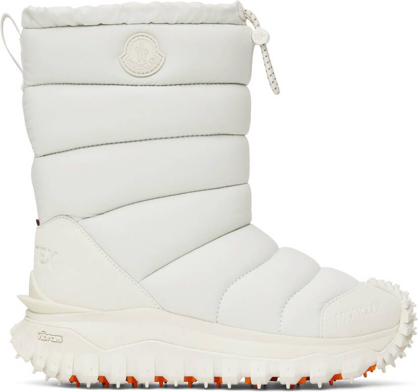 Moncler White Apres Trail High Snow Boots - Picture 5