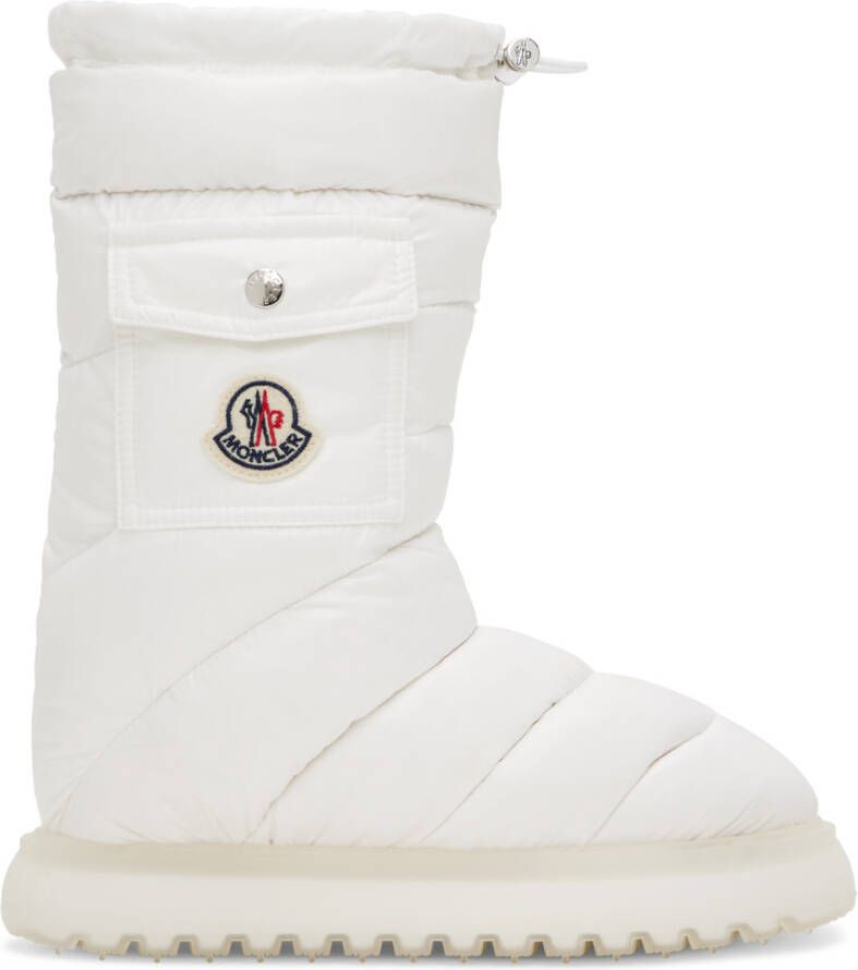 Moncler White Gaia Pocket Boots - Picture 3