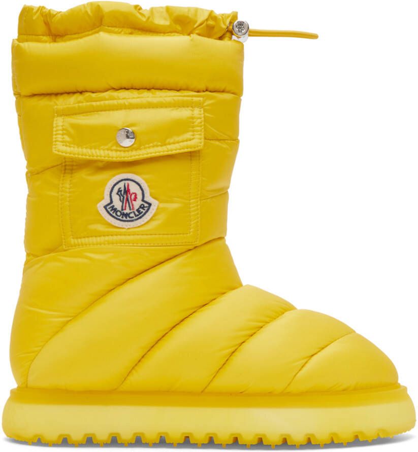 Moncler Yellow Gaia Pocket Down Boots - Picture 4