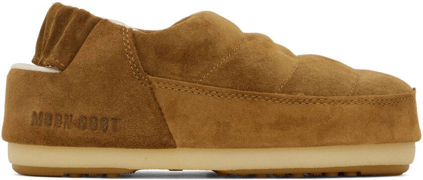 Moon Boot Tan Evolution Slippers - Picture 5