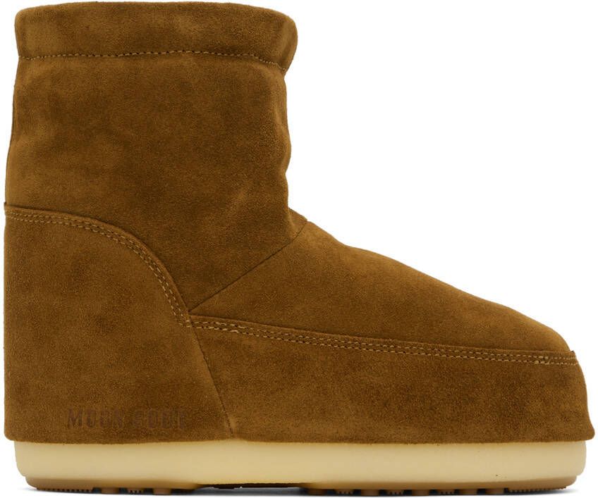 Moon Boot Tan No Lace Ankle Boots - Picture 5